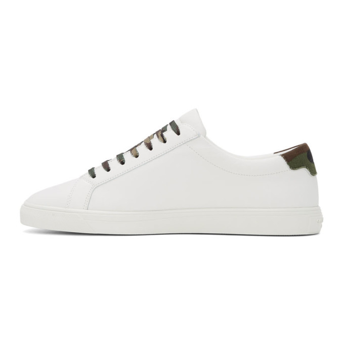 SAINT LAURENT SAINT LAURENT WHITE CAMO ANDY SNEAKERS