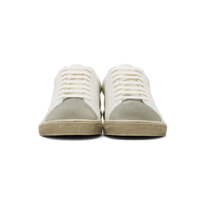 SAINT LAURENT SAINT LAURENT WHITE AGED ANDY SNEAKERS