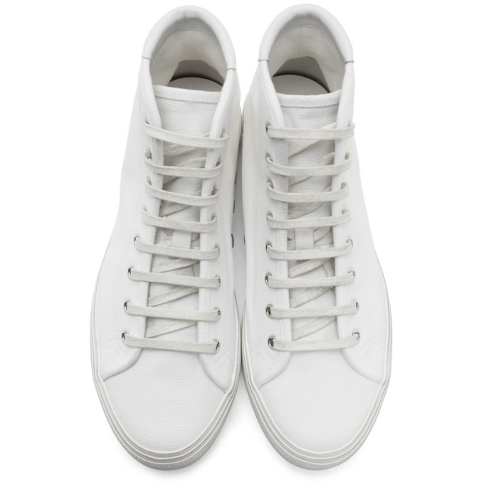 SAINT LAURENT SAINT LAURENT WHITE MALIBU HIGH-TOP SNEAKERS