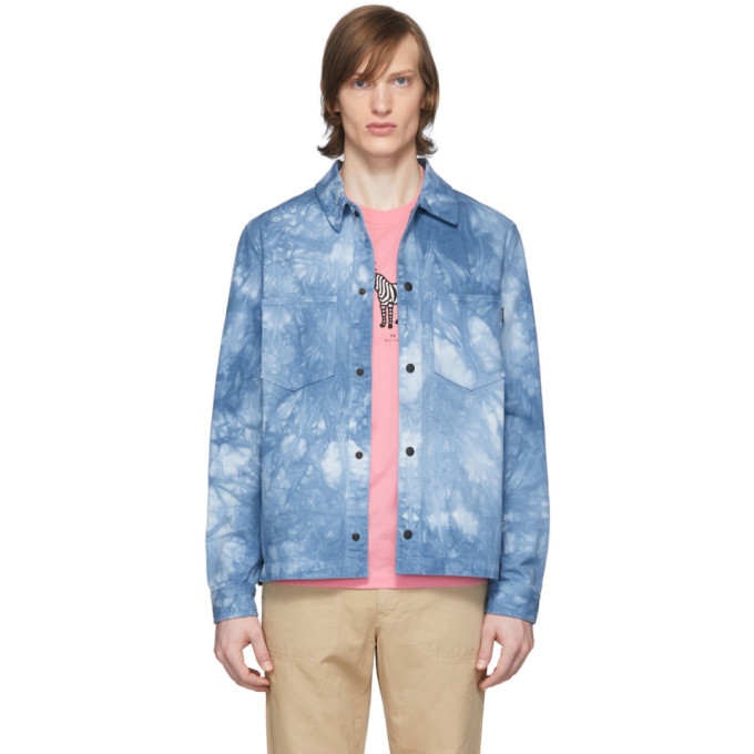 PS BY PAUL SMITH PS BY PAUL SMITH BLUE TIE-DYE JACKET