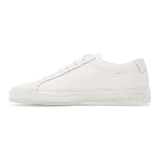 COMMON PROJECTS COMMON PROJECTS WHITE TRANSPARENT SOLE ACHILLES LOW SNEAKERS