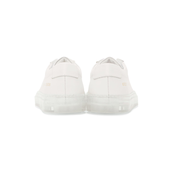 COMMON PROJECTS COMMON PROJECTS WHITE TRANSPARENT SOLE ACHILLES LOW SNEAKERS