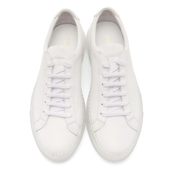COMMON PROJECTS COMMON PROJECTS WHITE TRANSPARENT SOLE ACHILLES LOW SNEAKERS