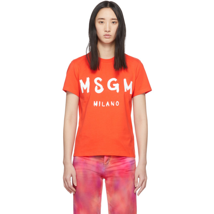 MSGM MSGM ORANGE MSGM MILANO T-SHIRT