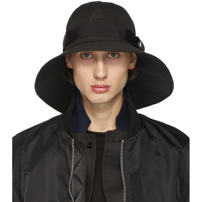 Sacai Black Brim Hat In 001 Black