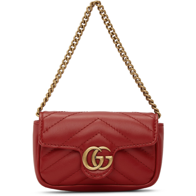 Red gg marmont coin case bag clearance