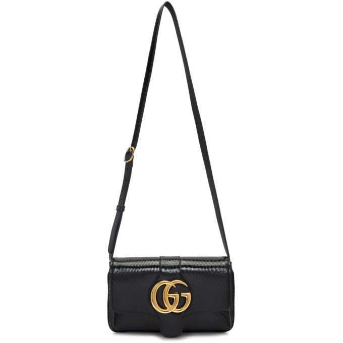 GUCCI GUCCI BLACK SNAKE SMALL ARLI BAG