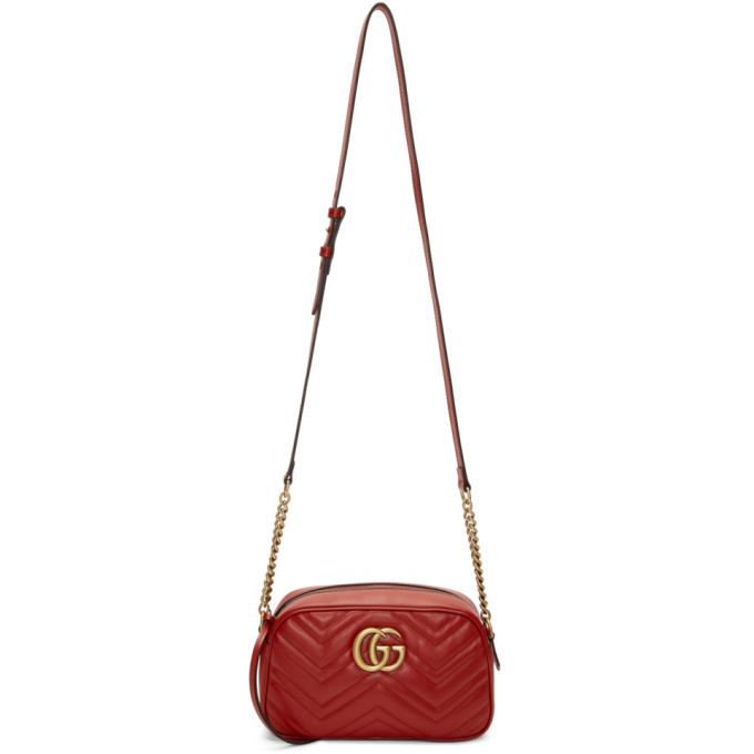 Gucci White Mini Gg Marmont 2.0 Shoulder Bag In 9022 M.white/m