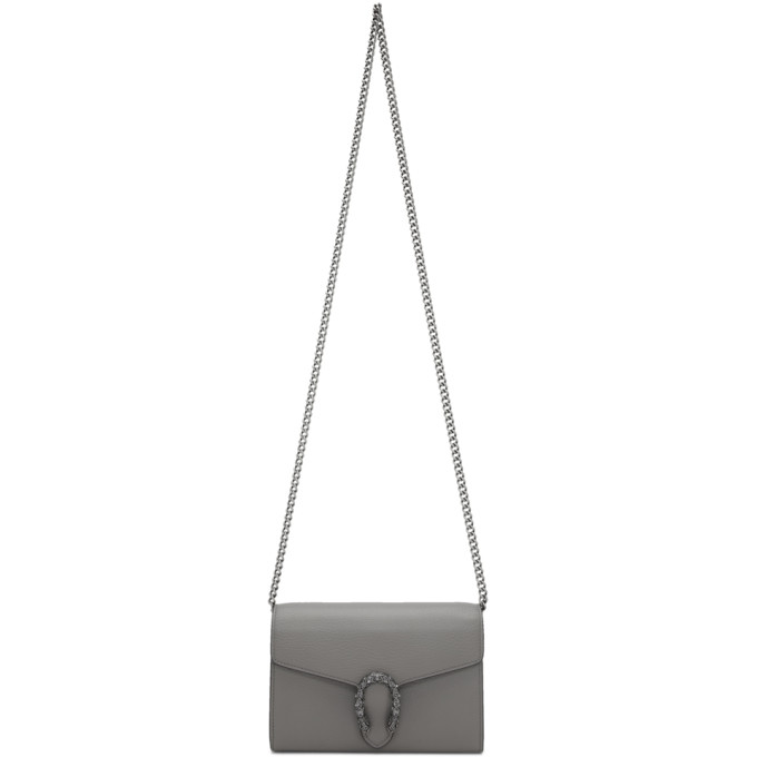 GUCCI GUCCI GREY DIONYSUS CHAIN WALLET BAG