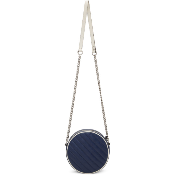 GUCCI GUCCI BLUE MINI GG MARMONT ROUND SHOULDER BAG