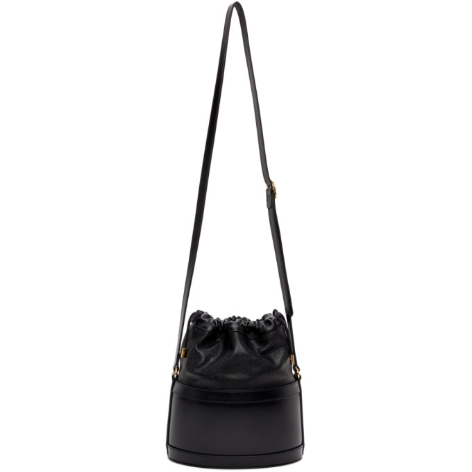 GUCCI Black 'Gucci 1955' Horsebit Bucket Bag