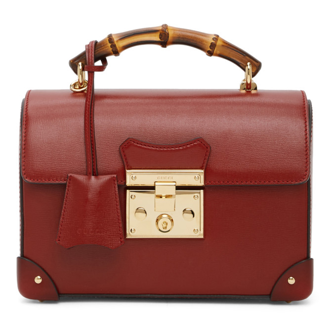 Gucci Red Padlock Bag In 6438 Cerise