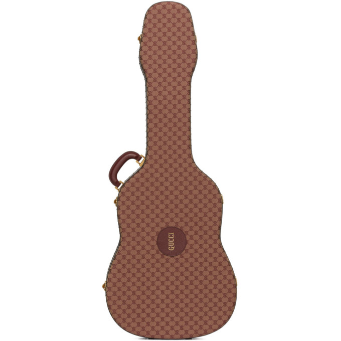 Gucci Burgundy and Tan Ophidia Guitar Case 201451F05058701