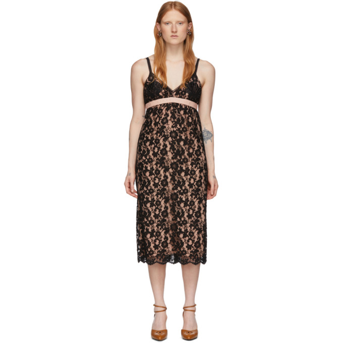 Gucci Black Flower Lace Shell Dress