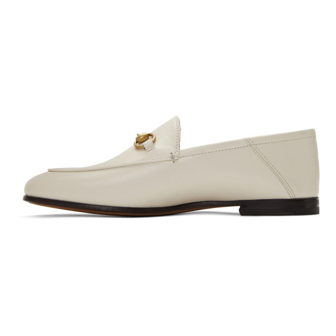 GUCCI GUCCI WHITE BRIXTON LOAFERS
