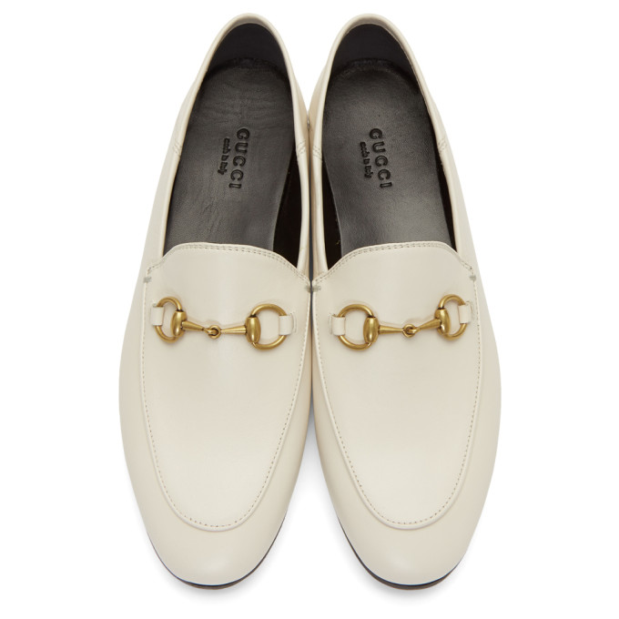 GUCCI GUCCI WHITE BRIXTON LOAFERS