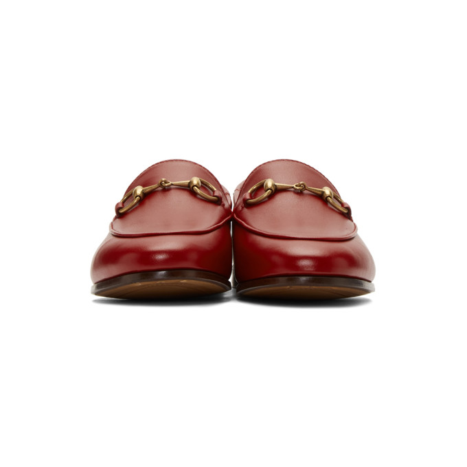 GUCCI GUCCI RED BRIXTON LOAFERS