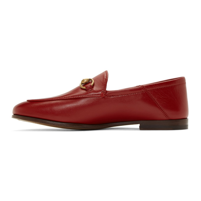 GUCCI GUCCI RED BRIXTON LOAFERS