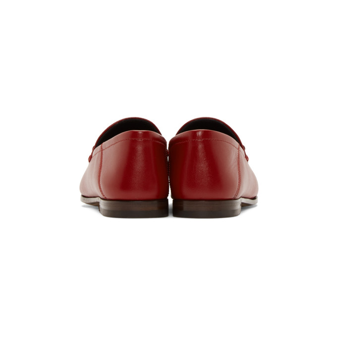 GUCCI GUCCI RED BRIXTON LOAFERS
