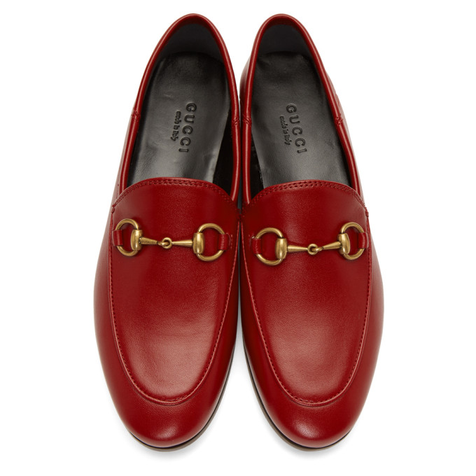 GUCCI GUCCI RED BRIXTON LOAFERS
