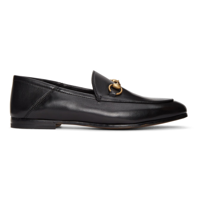 Gucci Black Horsebit Brixton Loafers