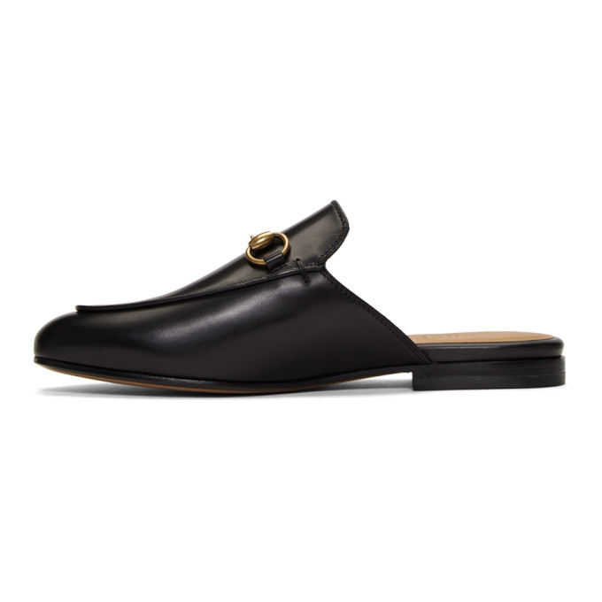 GUCCI GUCCI BLACK PRINCETOWN SLIPPERS