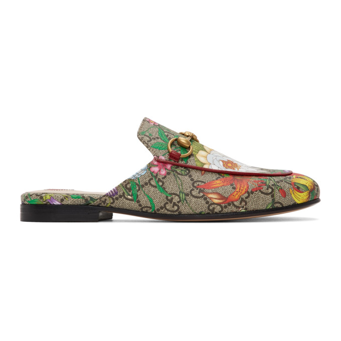 gucci floral slip on