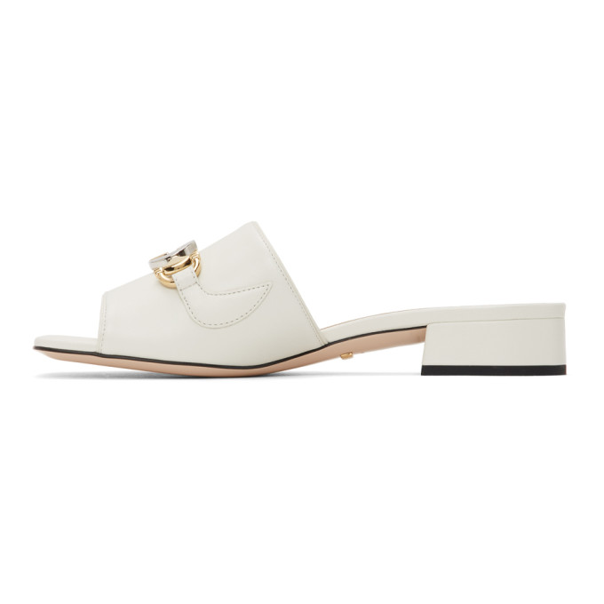 GUCCI White Zumi Mules