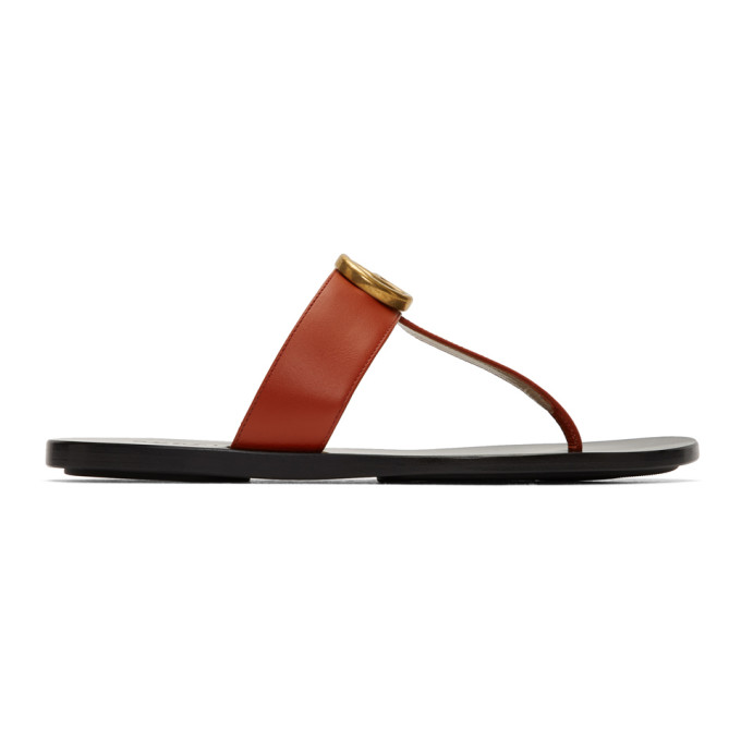 leather double g sandal gucci