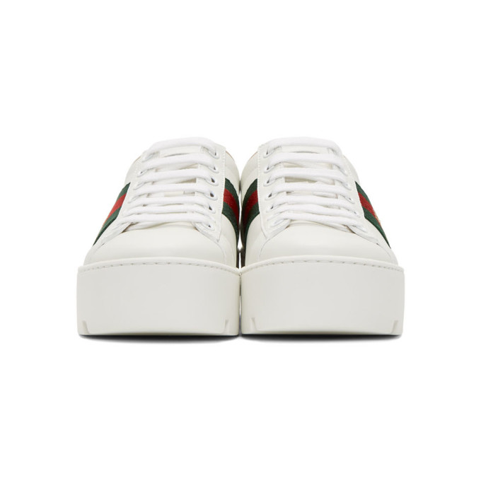 GUCCI White Ace Platform Sneakers