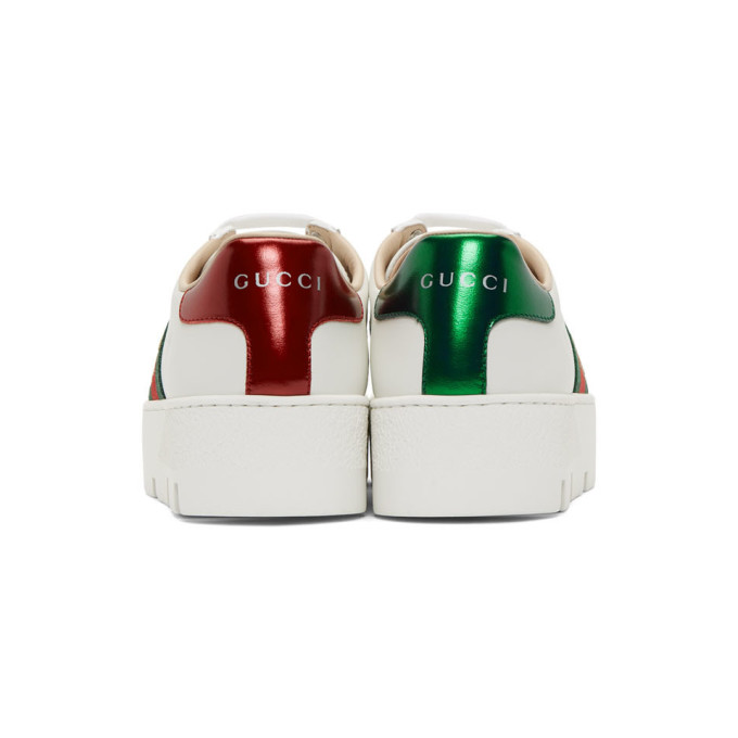 GUCCI White Ace Platform Sneakers