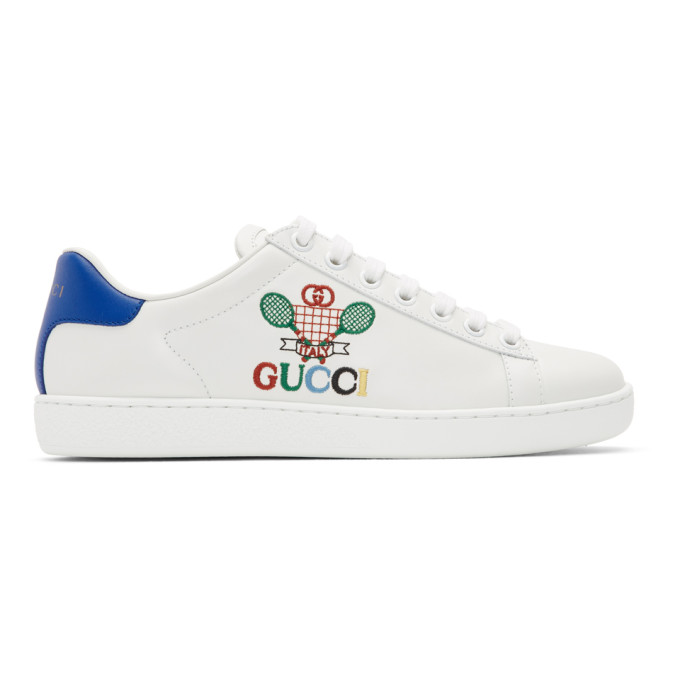 GUCCI GUCCI WHITE TENNIS ACE SNEAKERS