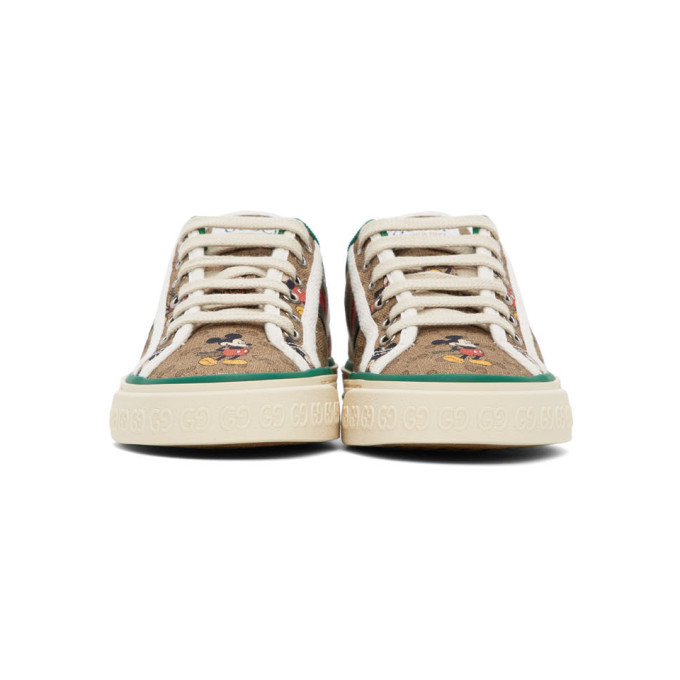 GUCCI Brown Disney Edition GG 'Gucci Tennis 1977' Sneakers