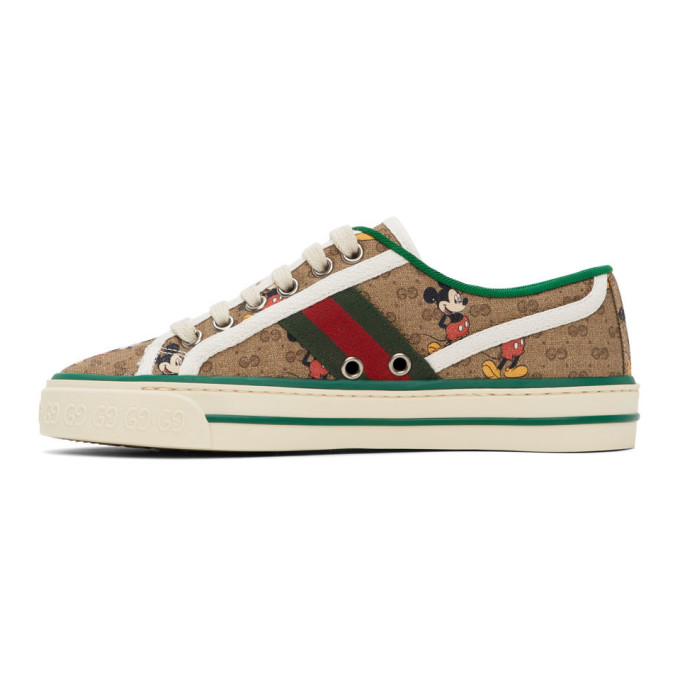 GUCCI Brown Disney Edition GG 'Gucci Tennis 1977' Sneakers