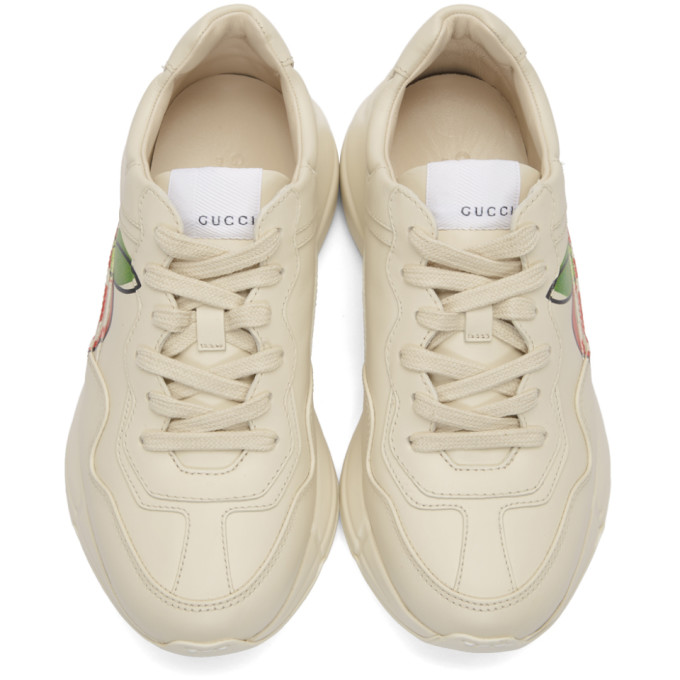 GUCCI OFF-WHITE GG APPLE RHYTON SNEAKERS