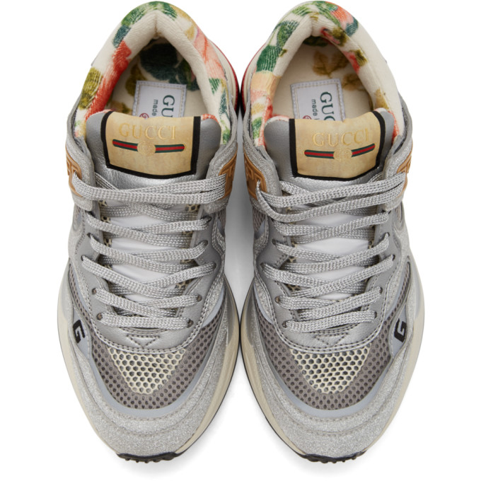 GUCCI GUCCI SILVER SPARKLING ULTRAPACE SNEAKERS