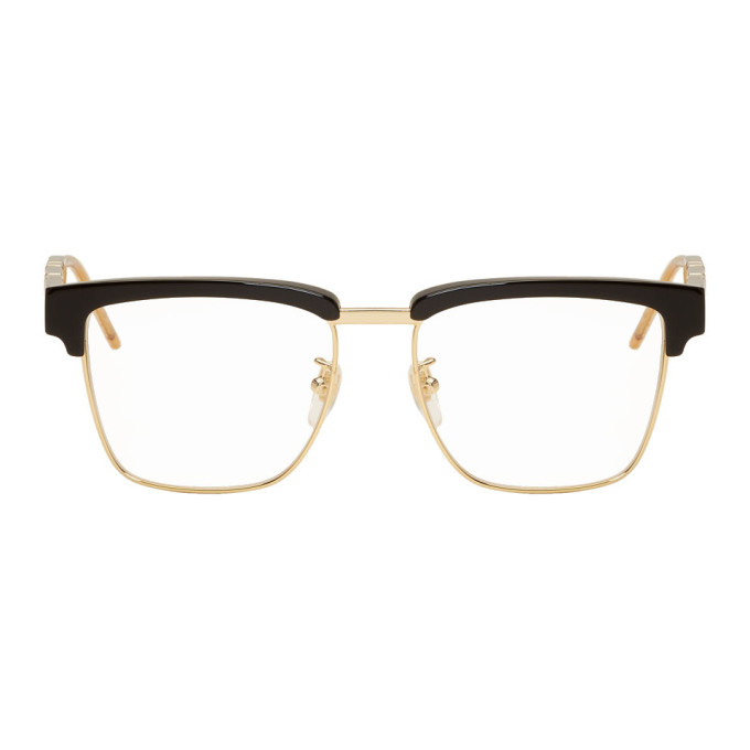 black and gold gucci frames
