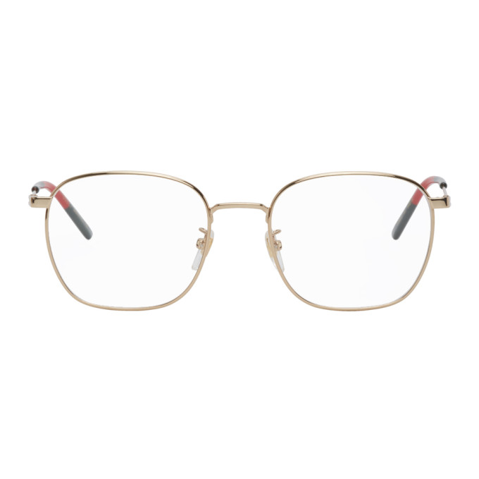 GUCCI GUCCI GOLD SQUARE GLASSES