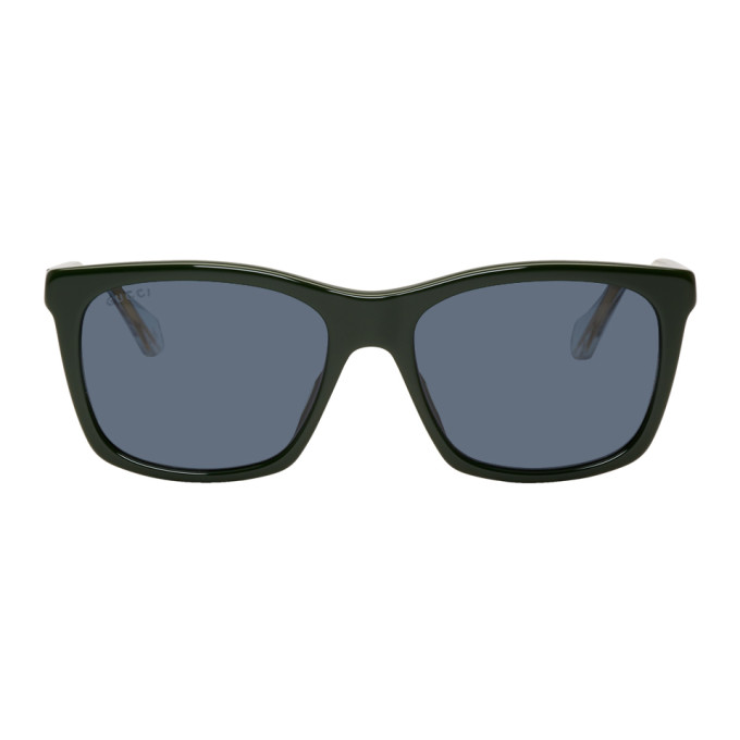 GUCCI GUCCI GREEN ANIMA DECOR SUNGLASSES