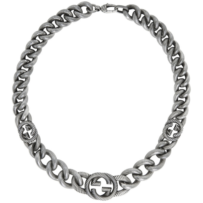 Gucci Silver Interlocking G Necklace In 0811 Silver
