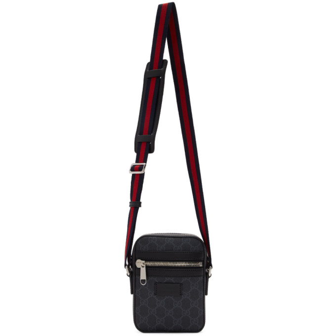 gucci black messenger canvas bag