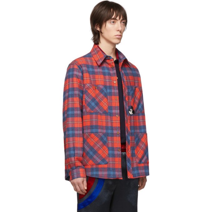 GUCCI GUCCI RED AND BLUE DISNEY EDITION CHECK JACKET