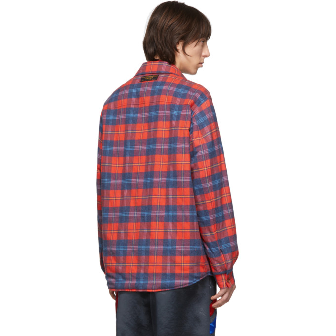 GUCCI GUCCI RED AND BLUE DISNEY EDITION CHECK JACKET