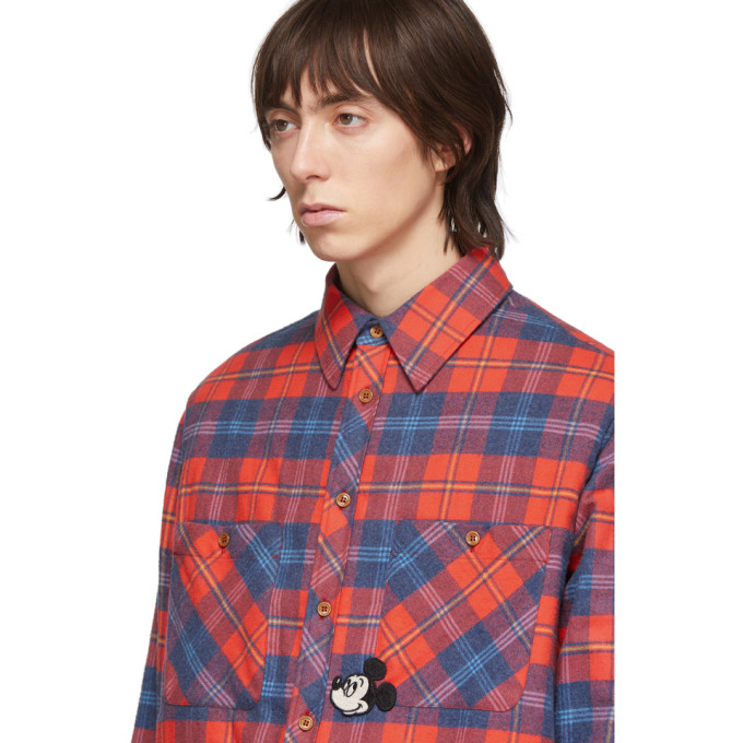 GUCCI GUCCI RED AND BLUE DISNEY EDITION CHECK JACKET