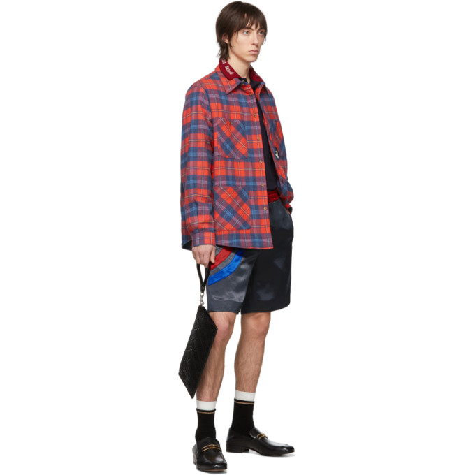 GUCCI GUCCI RED AND BLUE DISNEY EDITION CHECK JACKET