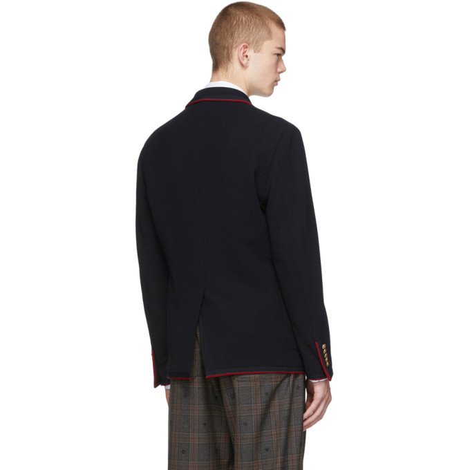 GUCCI GUCCI NAVY WOOL PALMA BLAZER