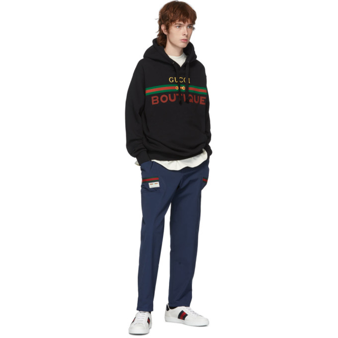 GUCCI GUCCI BLACK GUCCI BOUTIQUE HOODIE