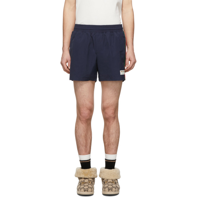 Gucci Navy Classic Swim Shorts