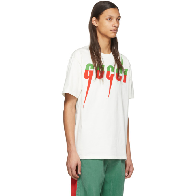GUCCI GUCCI OFF-WHITE LOGO T-SHIRT