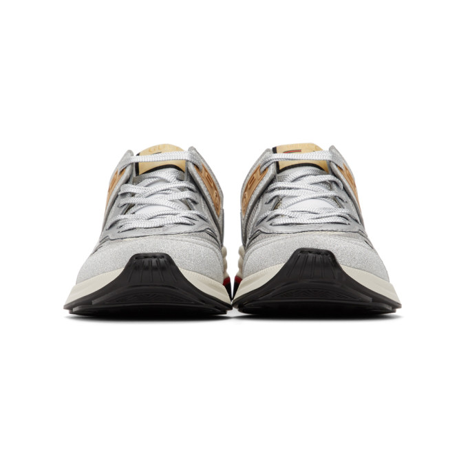 GUCCI SILVER SPARKLING ULTRAPACE SNEAKERS